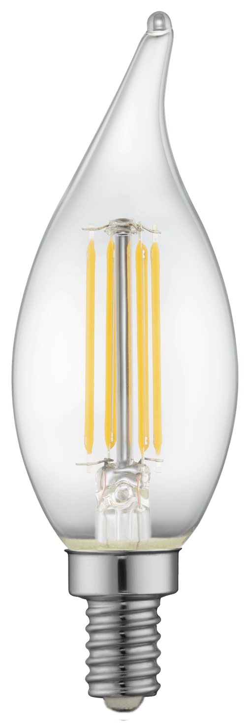 AmberGlow White Filament F11 Lamp E12 Clear – 1.4″, 3W, 24K