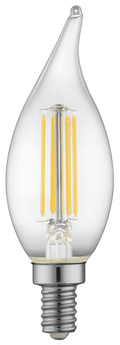 LED Filament High CRI Lamp E12 Clear Flame – 1.4″, 3W, 27K