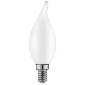 AmberGlow White Filament F11 Lamp E12 Frost – 1.4″, 4W, 24K