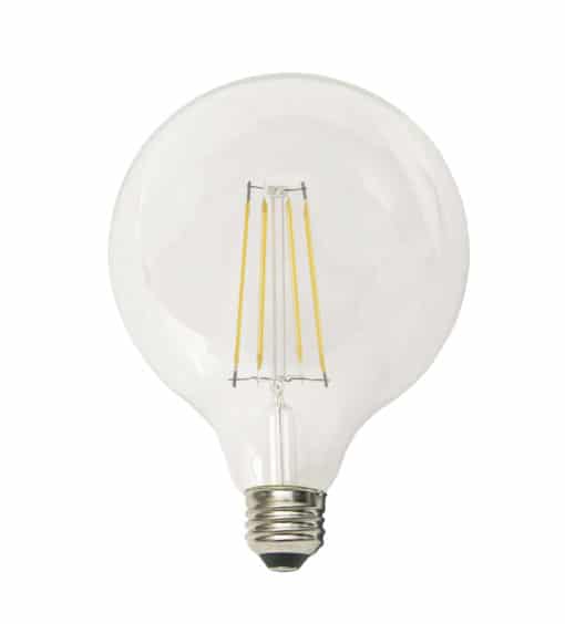 LED Classic Filament Globe Lamp E26 Base, Clear – 4.9″, 4.5W, 22K