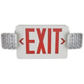 Universal Combo Emergency Exit Sign White Housing w/ Red Lettering – Remote Capable