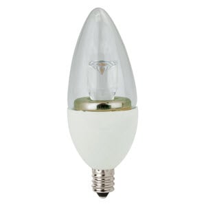 Elite LED Deco Lamps E12 Clear Blunt – 3.8″, 3.5W, 24K